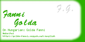 fanni golda business card